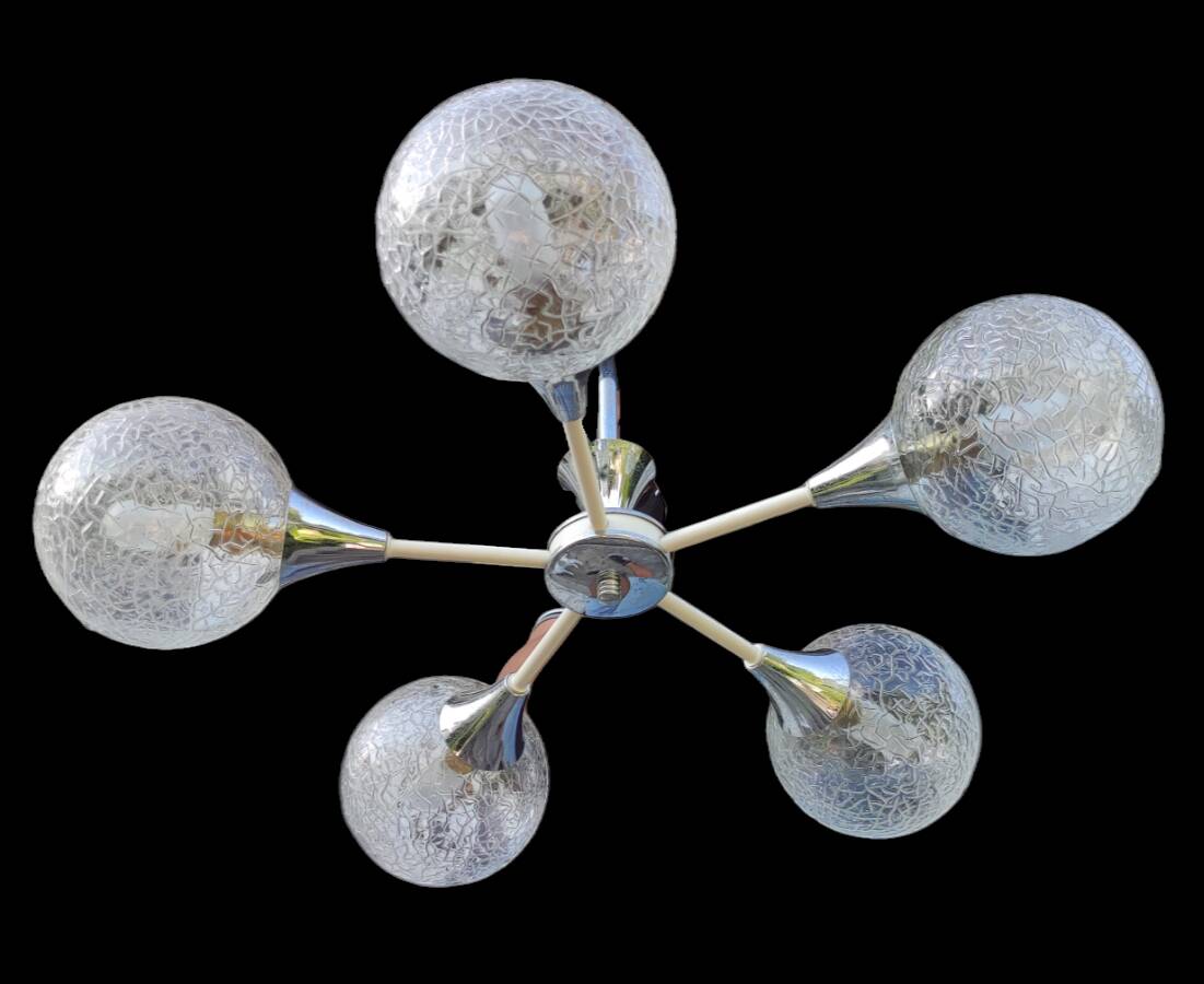 Sputnik designer pendant chandelier 1970s