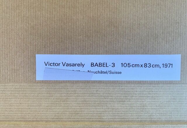 Impression vintage de Victor Vasarely Op Art vers les années 70