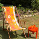 Vintage "Flower Power" Deckchair – 1970s Floral Fabric