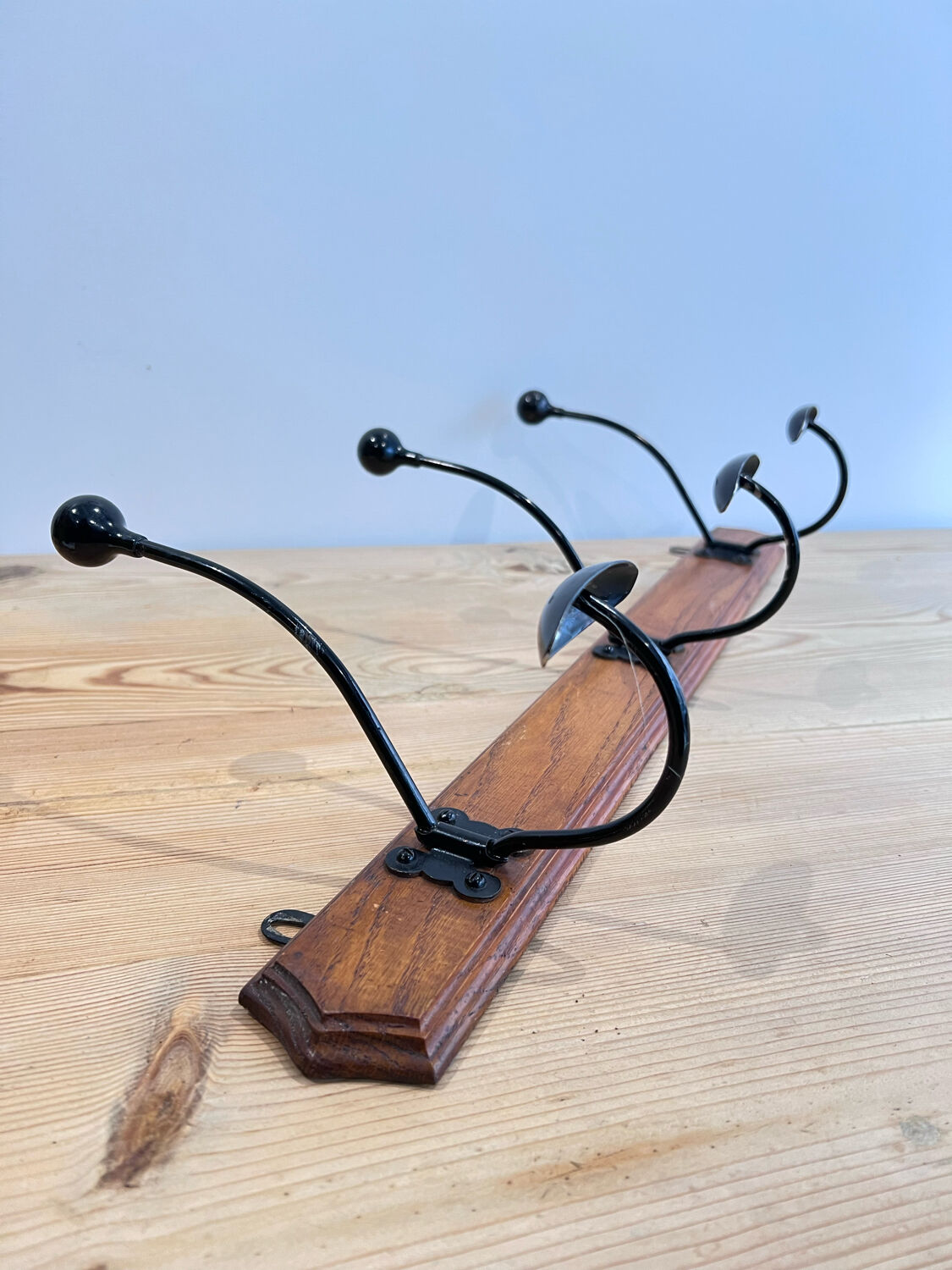 Wood and metal hooks