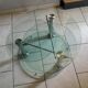 Vintage 80s 3-tier removable tempered glass coffee table