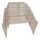 Roche Bobois trio of nesting tables in Altuglass