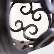 Art Nouveau Wrought iron tripod floor candlestick