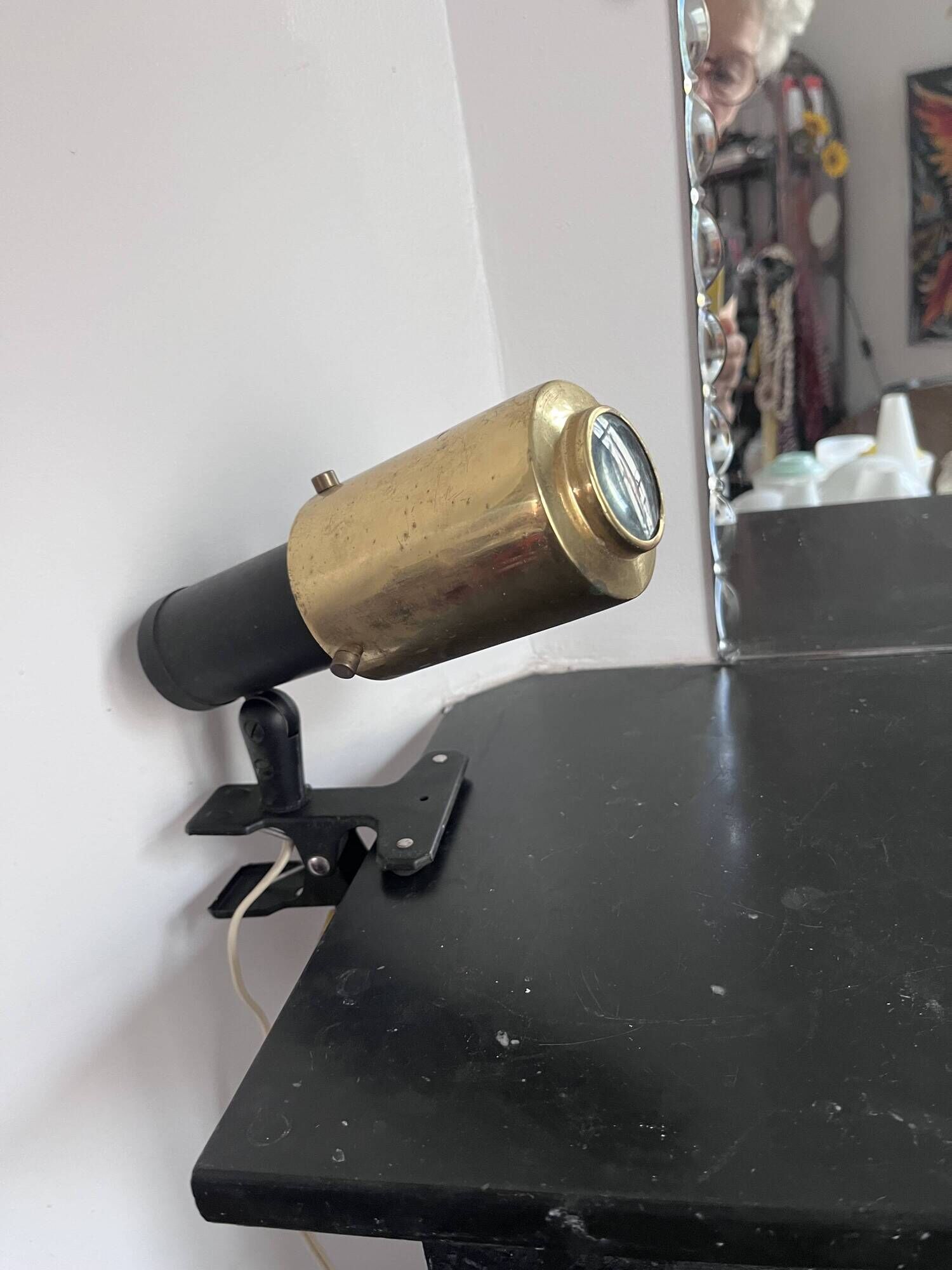 Zodiac clamp spotlight by Jacques Biny for Lita