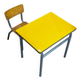 Vintage early childhood school table and chair.
