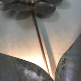 Vintage "flower" metal wall sconce, 1970