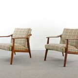 Pair of Vintage Scandinavian Easy Chairs, Lounge Chairs in Teak, 1960s