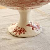 Antique Longchamp compote dish in pink ironstone – Exotic model