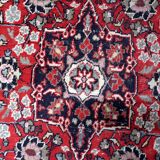 Handmade vintage Persian Hamadan rug 132cm x 196cm, 1950s