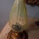 Luminaire globe verre ouraline ancien Art nouveau fin 19e début 20e siècle