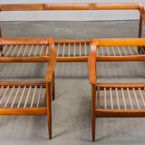 Ensemble de salon en teck danois de Walter Knoll, années 1960