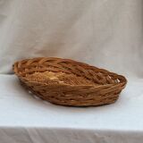 Vintage oval-shaped wicker basket