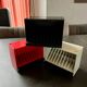 3 range cassettes biblio de Giotto Stoppino pour Rexite 1970