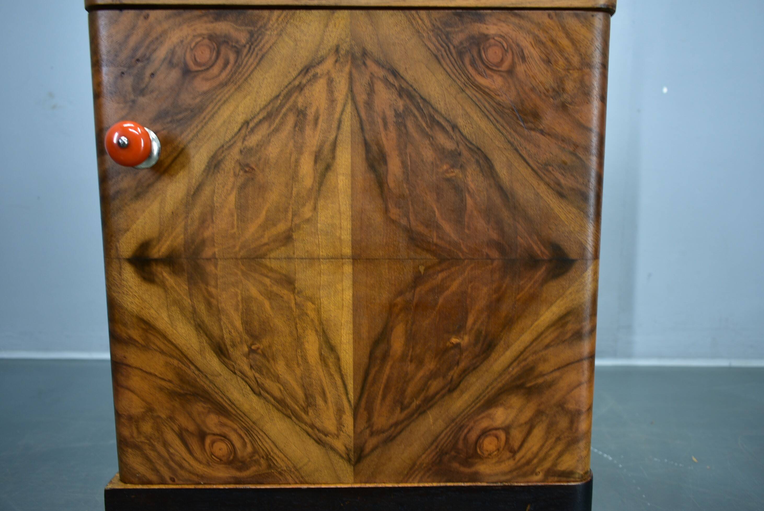 1938s pair of Art Deco bedside tables, Czechoslovakia