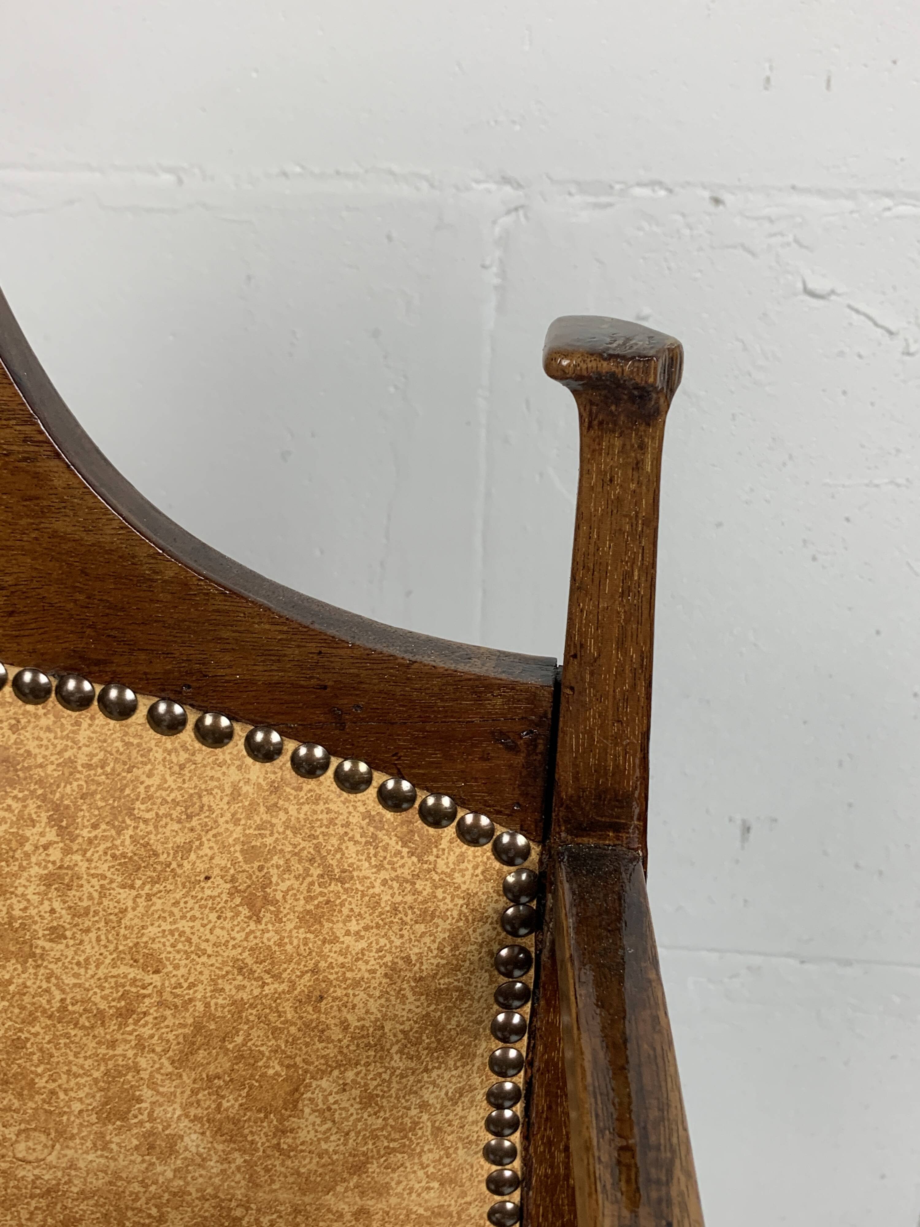 Chaise Arts and Crafts de William Birch par EG Punnett pour Liberty & Co. vers 1900