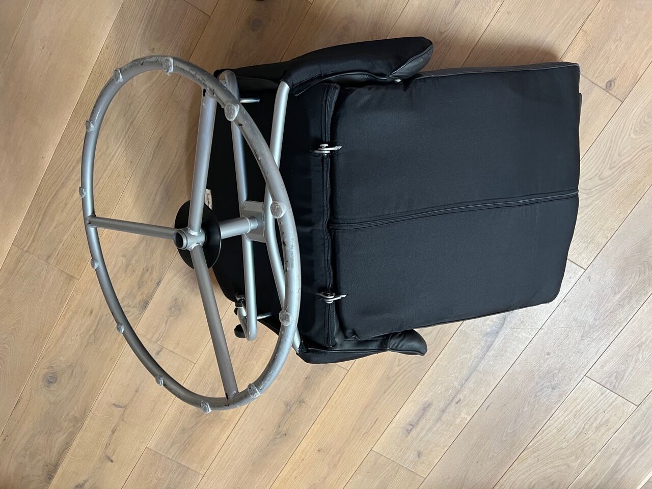 Ikea malung leather armchairs black