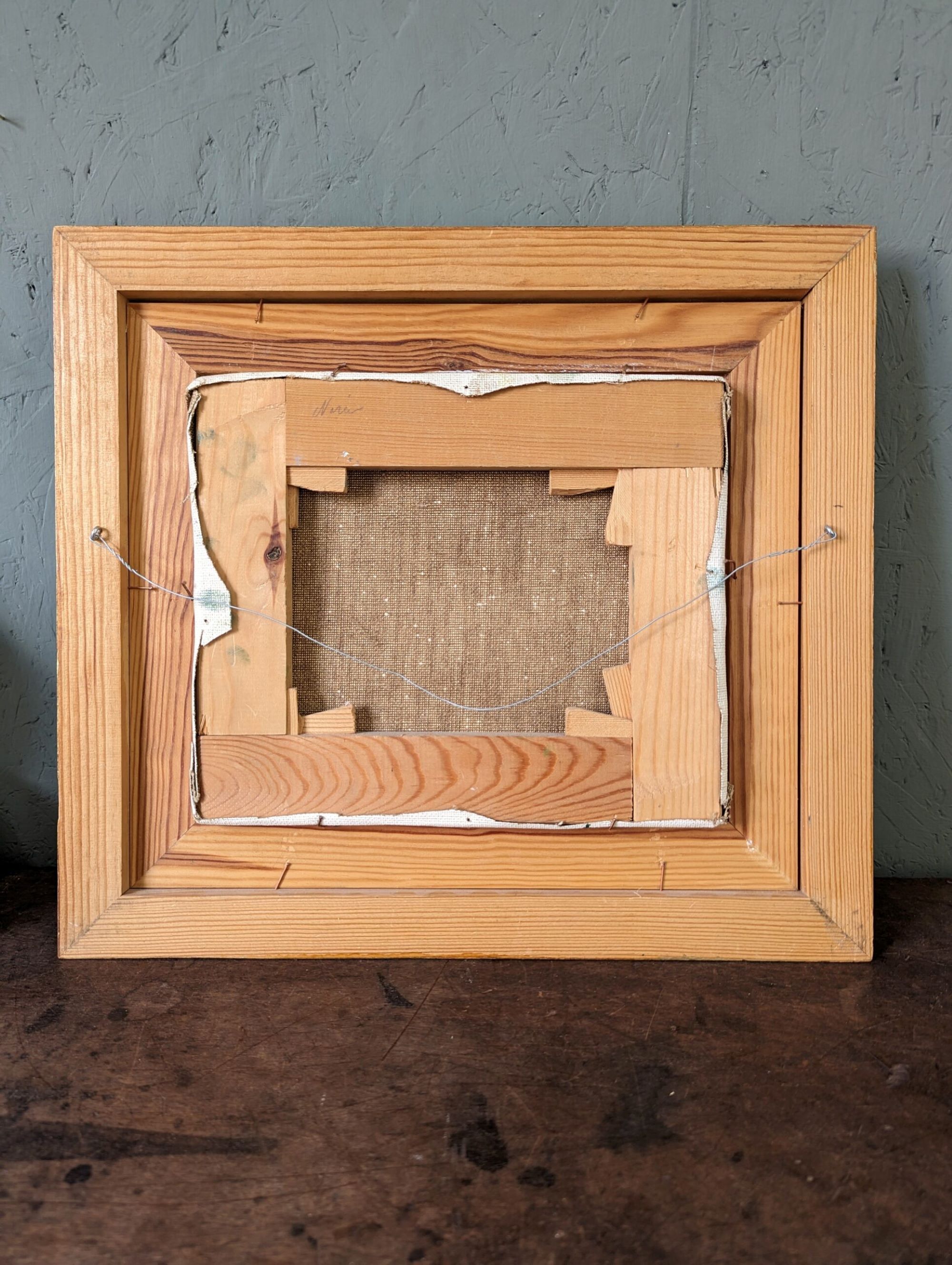 Mid-Century Modern "Green Grove", Vintage Swedish Landscape Oil Painting, Framed