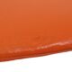Set of 2 Stools Orange Faux Leather Chrome Base Sixties