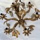 Hans Kögl vintage 1960s gold metal flower chandelier