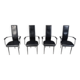 Vintage S44 dining chairs by Giancarlo Vegni for Fasem, set of 4, 1980s
