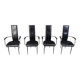 Chaises de salle à manger vintage S44 de Giancarlo Vegni pour Fasem, lot de 4, années 1980
