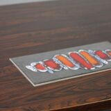 Scandinavian style coffee table from the 50s, rosewood & ceramic