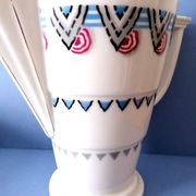 Théière en porcelaine de Limoges à décor géométrique