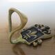 4 old wall hooks coat rack in bronze "fleur de lys" art deco years 20 30