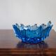 Vintage decorative plate in light blue glass, Italy, 1960s