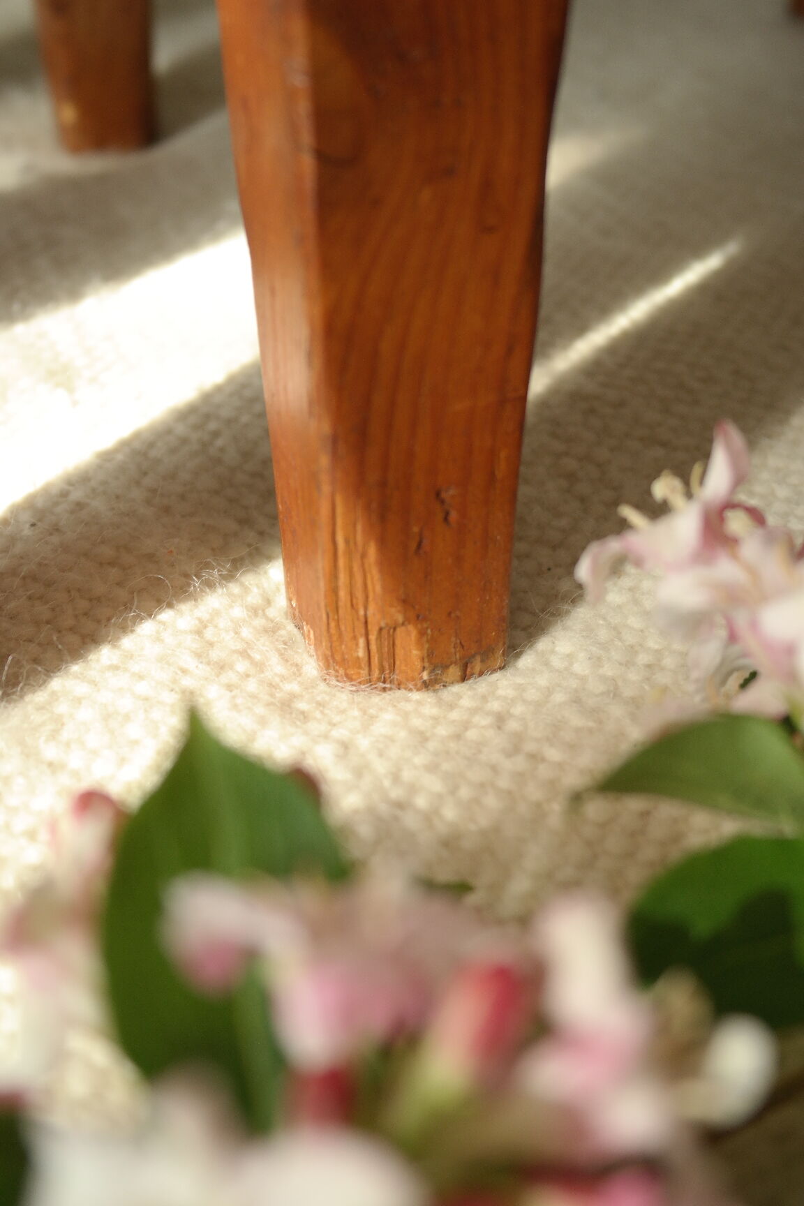 Pair of vintage country bedside tables oak and fir