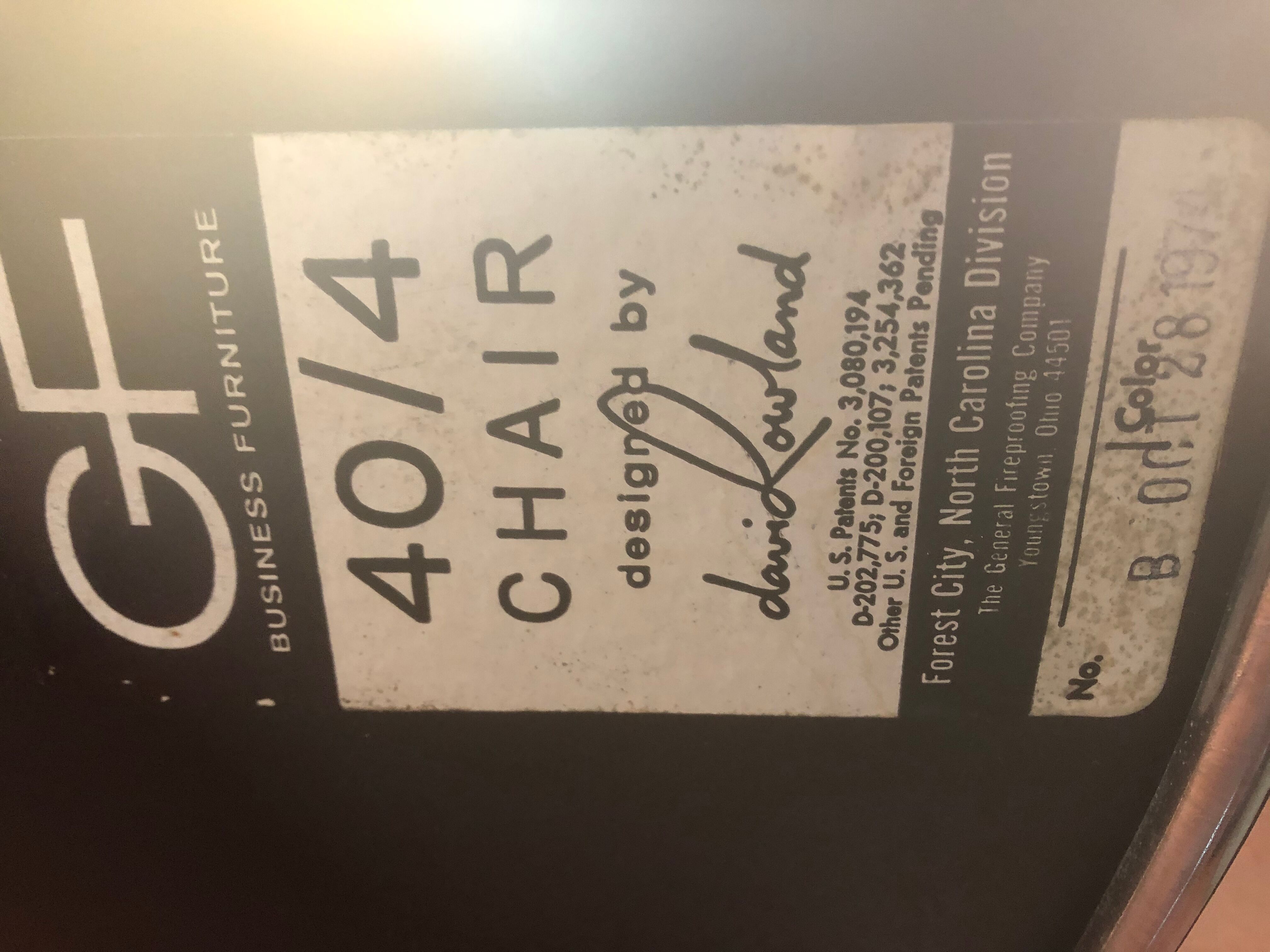 8 David Rowland chairs