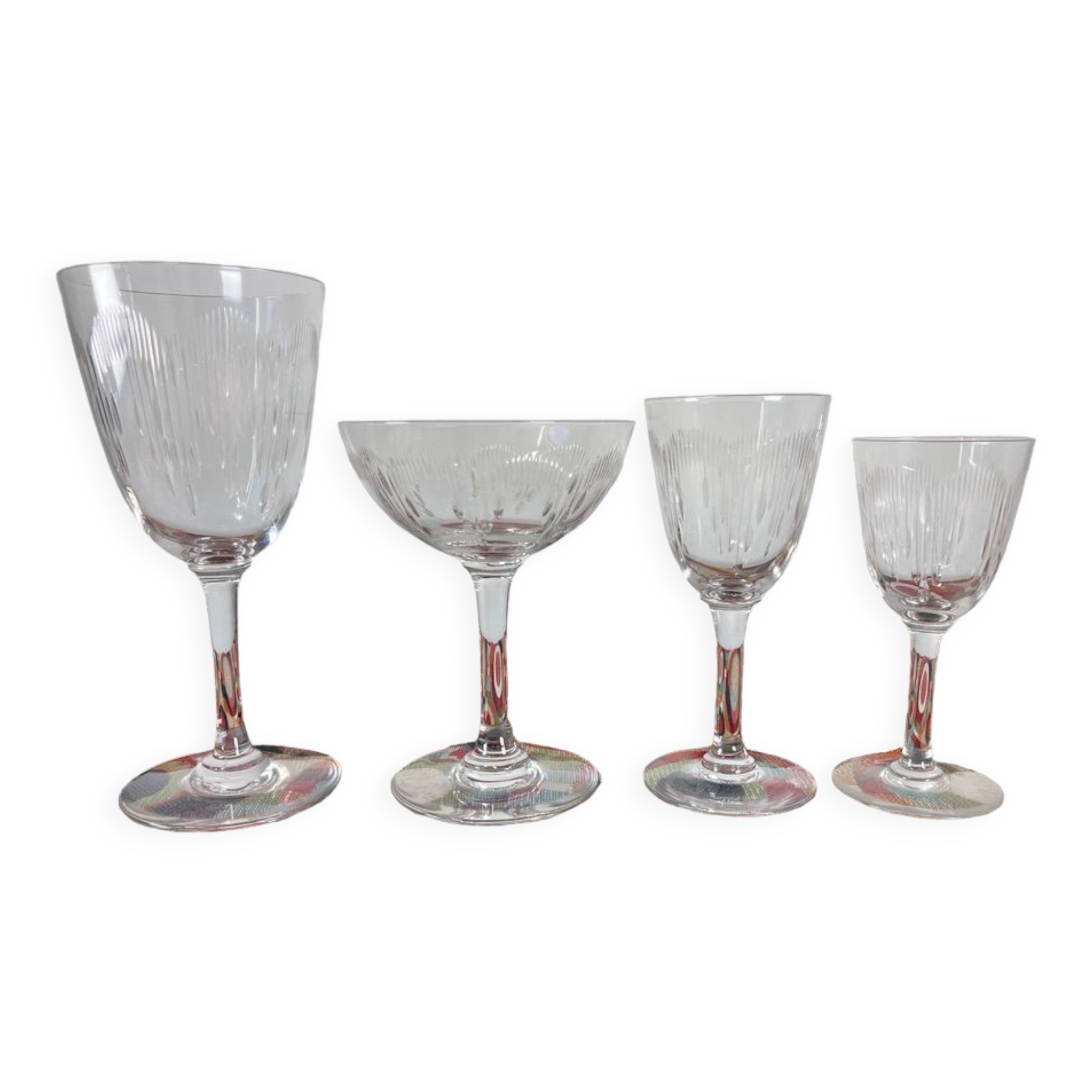 Baccarat Old Crystal Glasses Service Moliere (20pcs) 1916