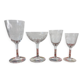 Baccarat Old Crystal Glasses Service Moliere (20pcs) 1916