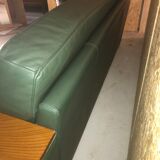 Leather sofa style art deco design Jacques Leleu