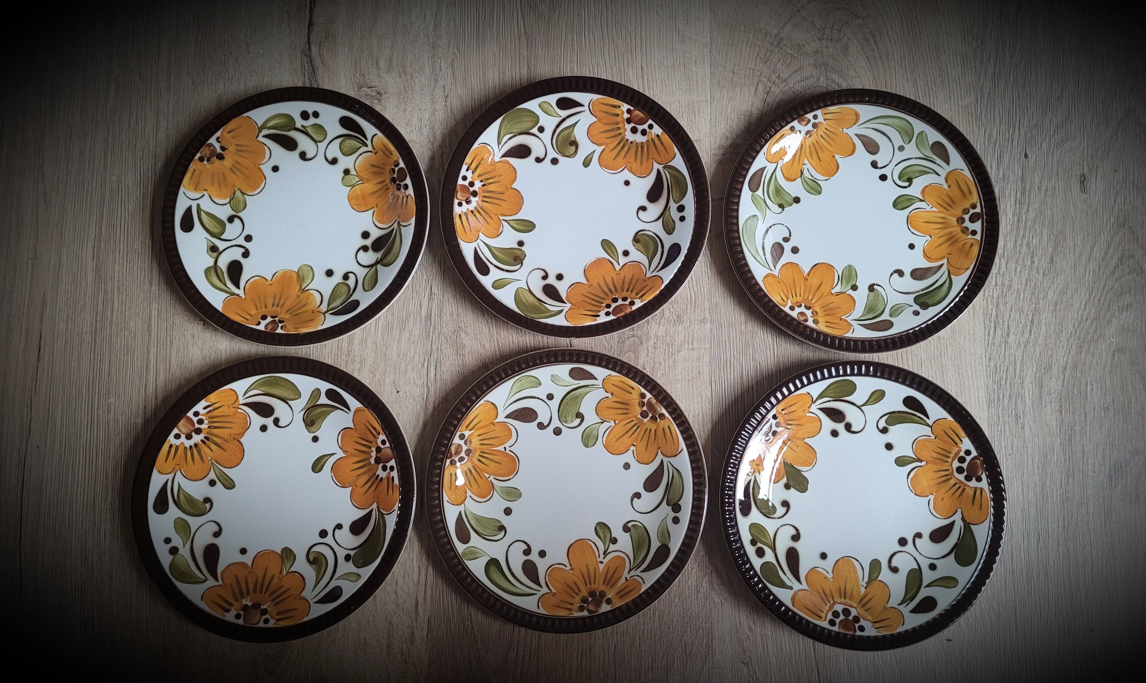 Set of 6 Boch Paradisio plates