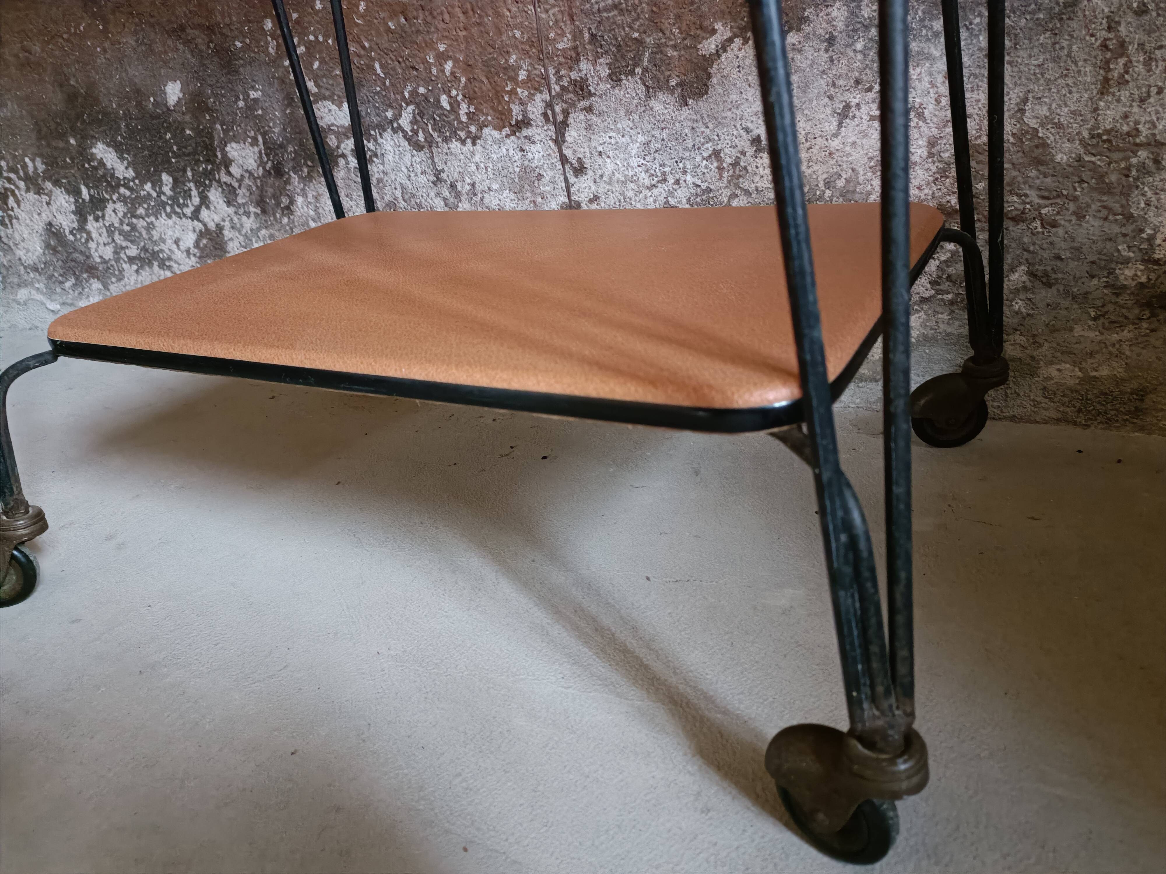 Side table, trolley on wheels