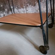 Side table, wheeled serving trolley