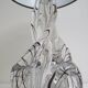 JB sculptural transparent and black crystal lamp