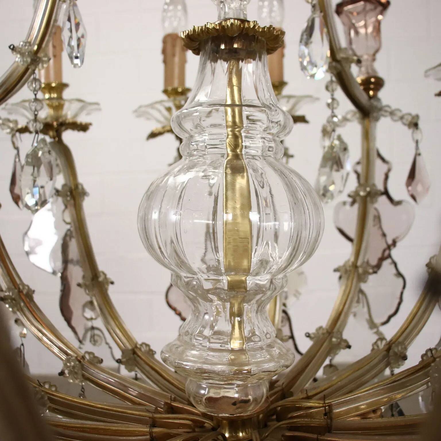 Glass chandelier Italy 20th Century
