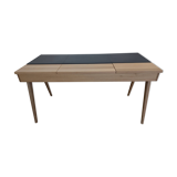 Habitat leather and wood office