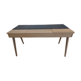 Bureau Habitat en cuir et bois