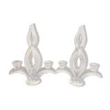 Pair of crystal candlesticks