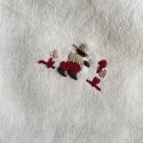 12 Madagascar embroidered tea or tea towels - Cotton - 26x26 cm