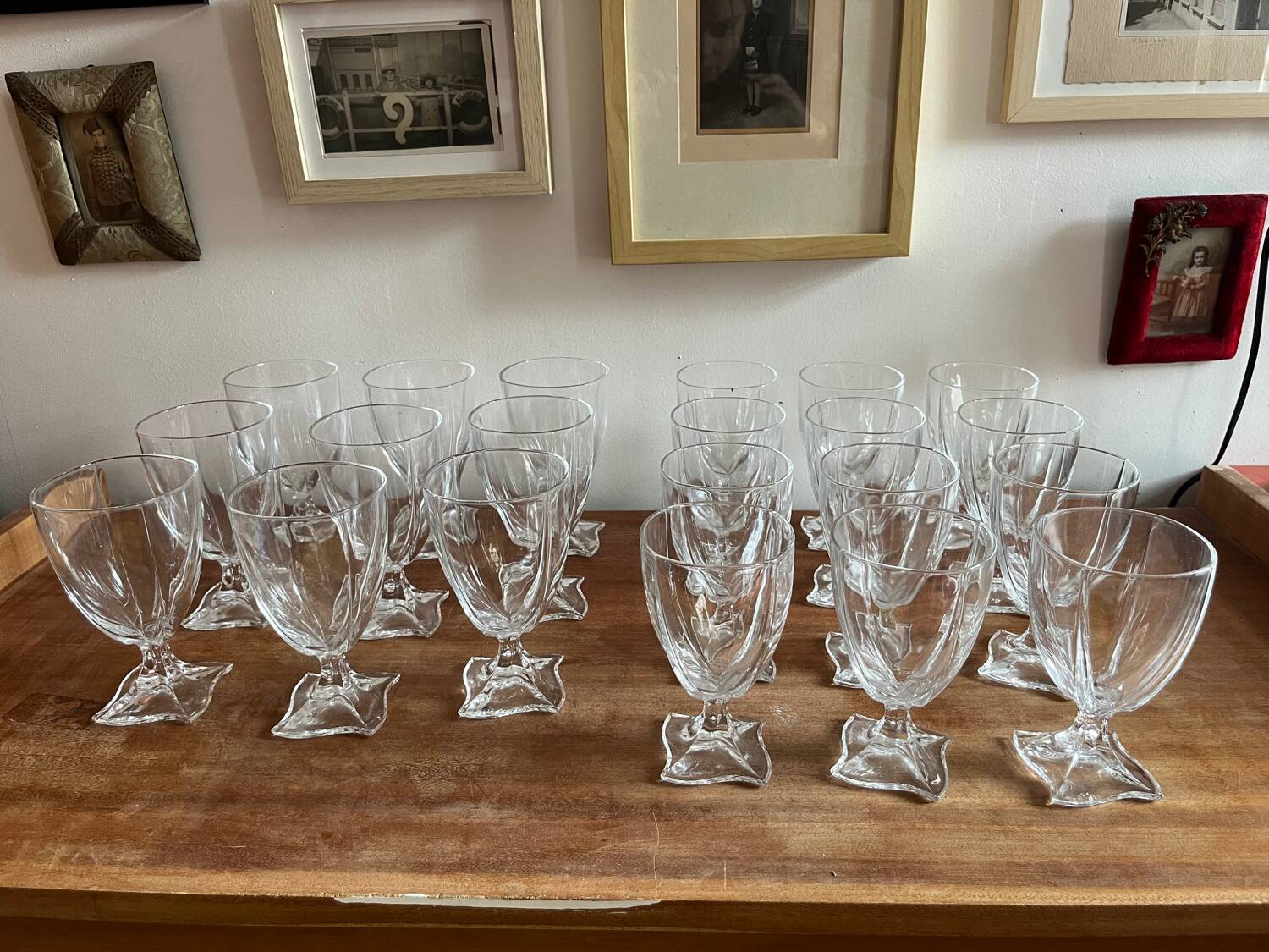 Service verres vintage