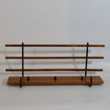 Scandinavian wall coat rack teak 1960