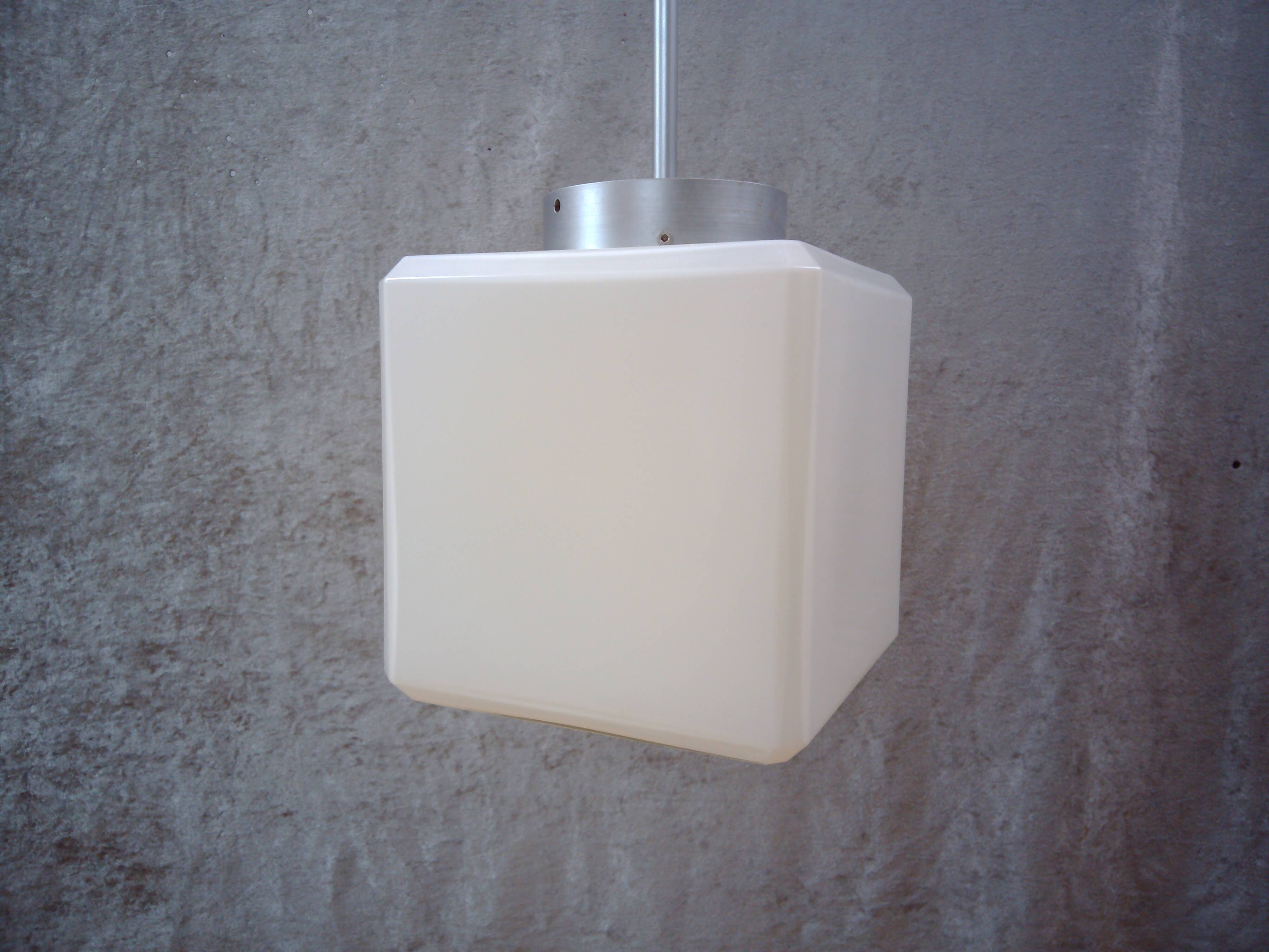 Square glass ceiling lamp