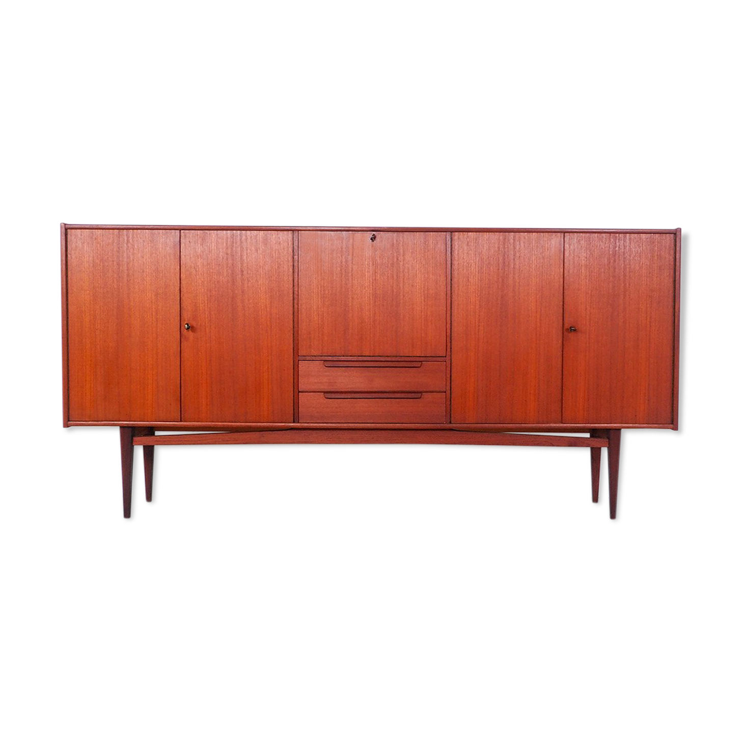 Vintage Bartels werken teak highboard, 1960's