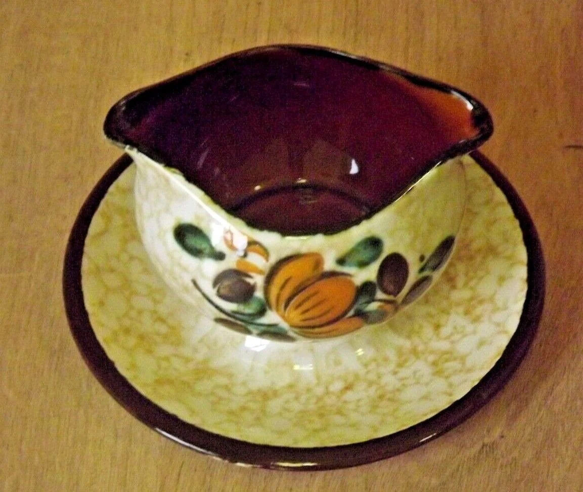 Vintage Boch La Louvière Corfou Collection Sauce/Sauce Boat Fixed Plate