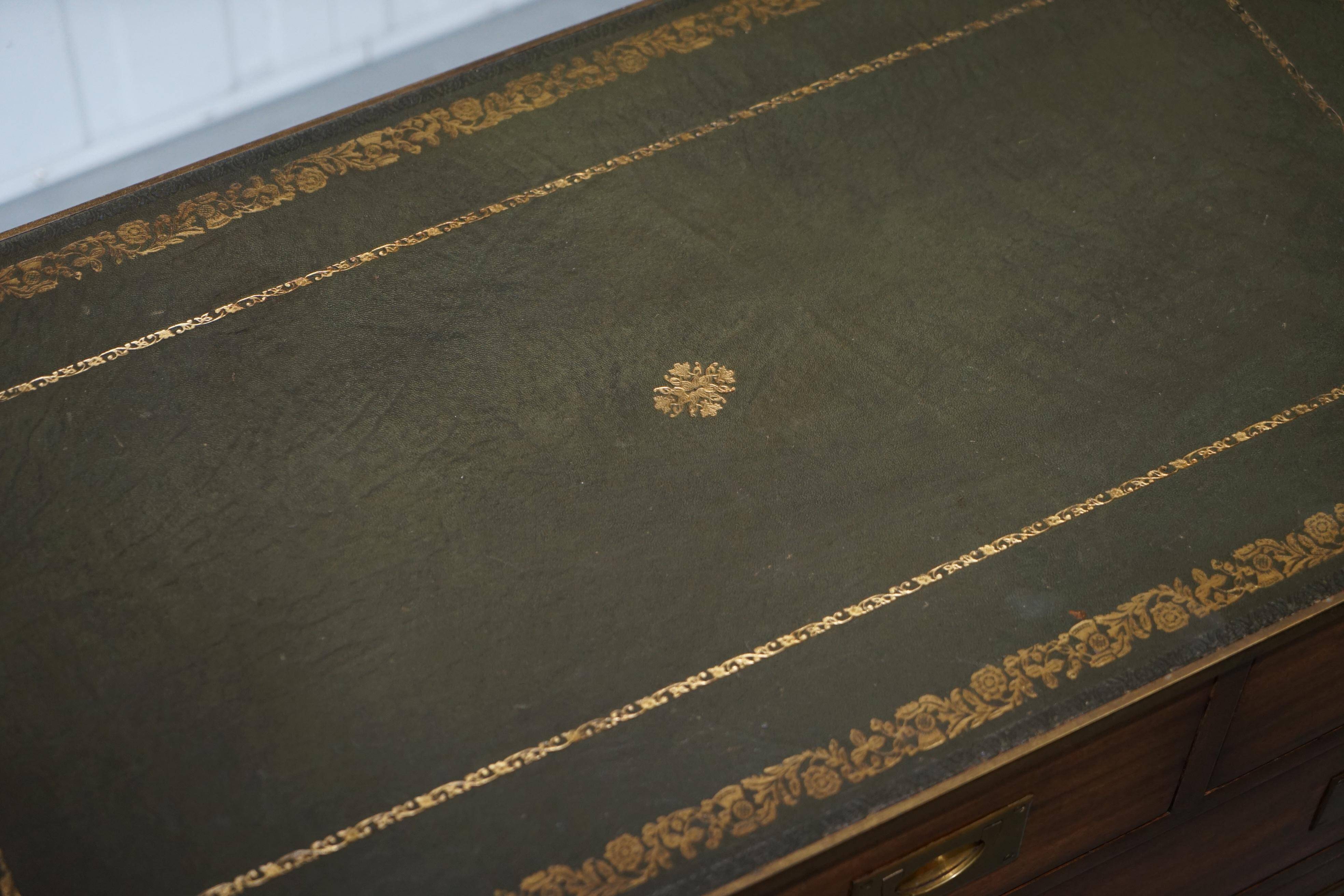 Reprodux Bevan Funnell chest of drawers with a leather top