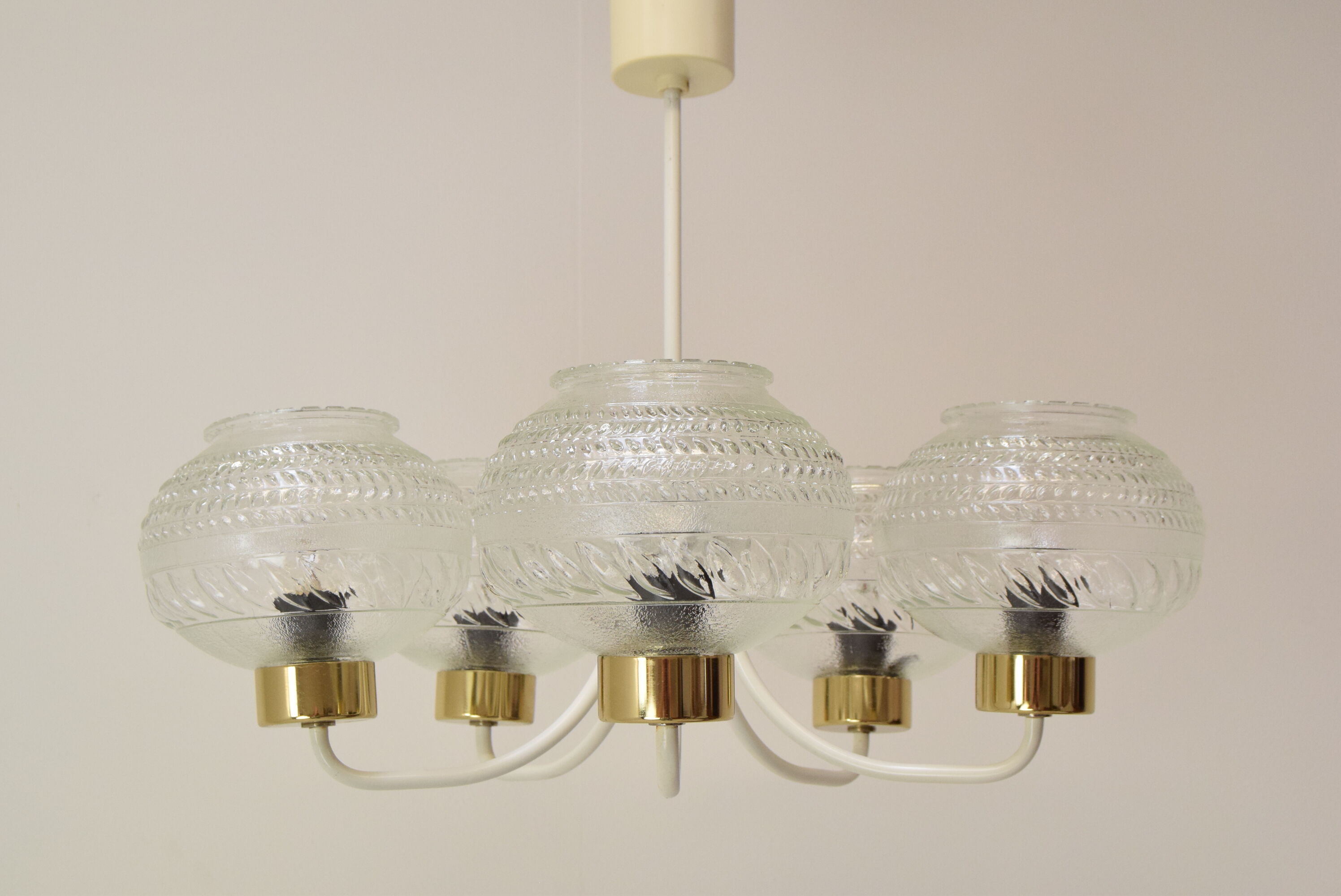 Mid-century chandelier by instala jilove u decina,1970's.